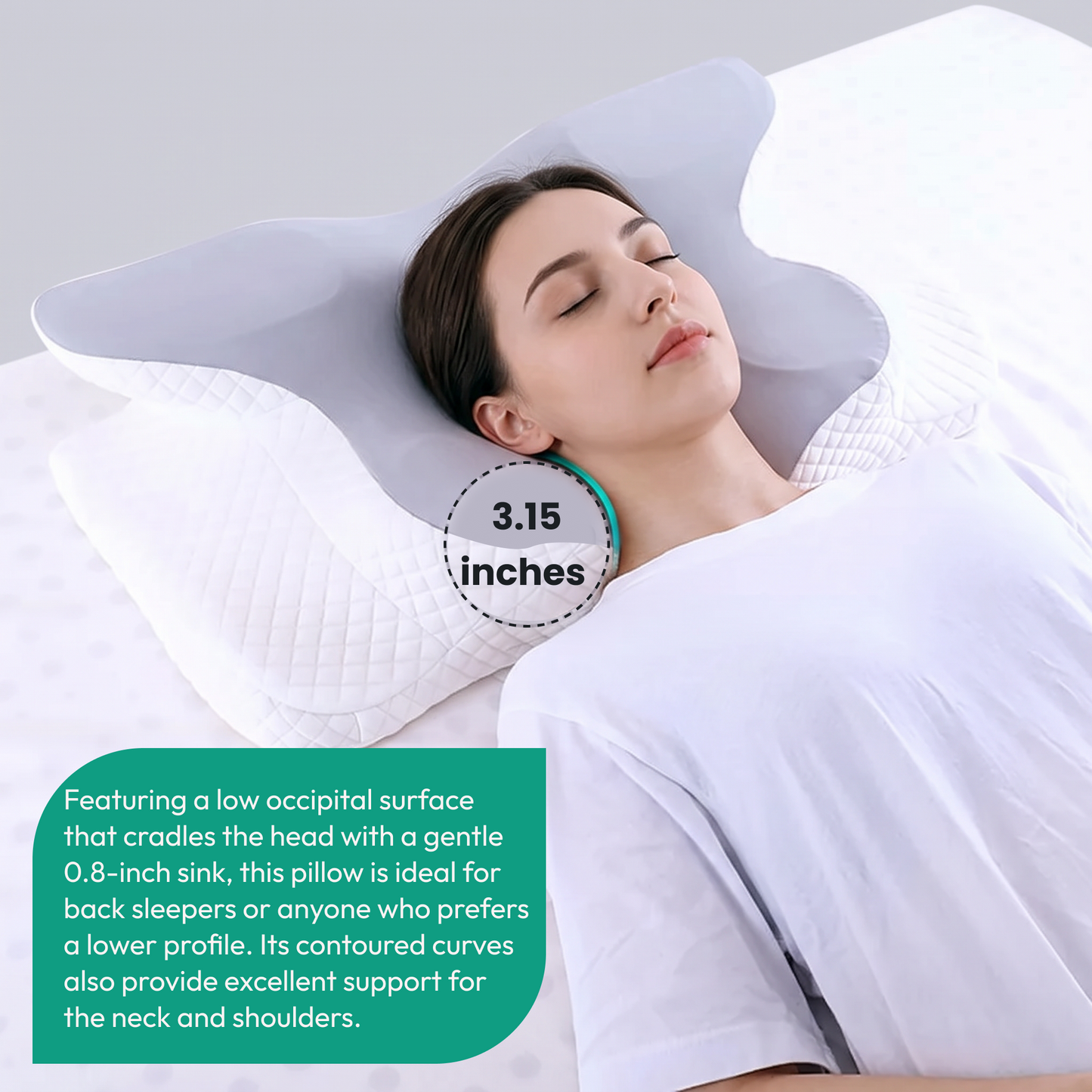 Ergonomic Cooling Butterfly Memory Foam Neck Pillow